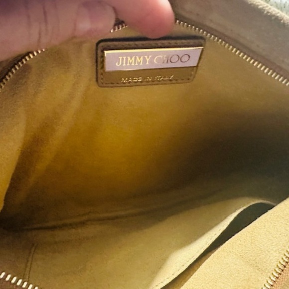 GORGEOUS RARE BRAND NEW Jimmy Choo Suede Clutch w/ Leather and Studded Accents! - Picture 8 of 15